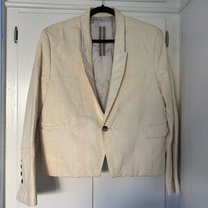 Rick Owens Reptile Cream Blazer